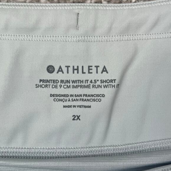 EUC Athleta Printed Run With It 4.5" Short Activewear Performance Gray Size 2X - Picture 7 of 11
